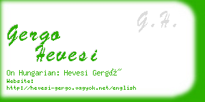 gergo hevesi business card